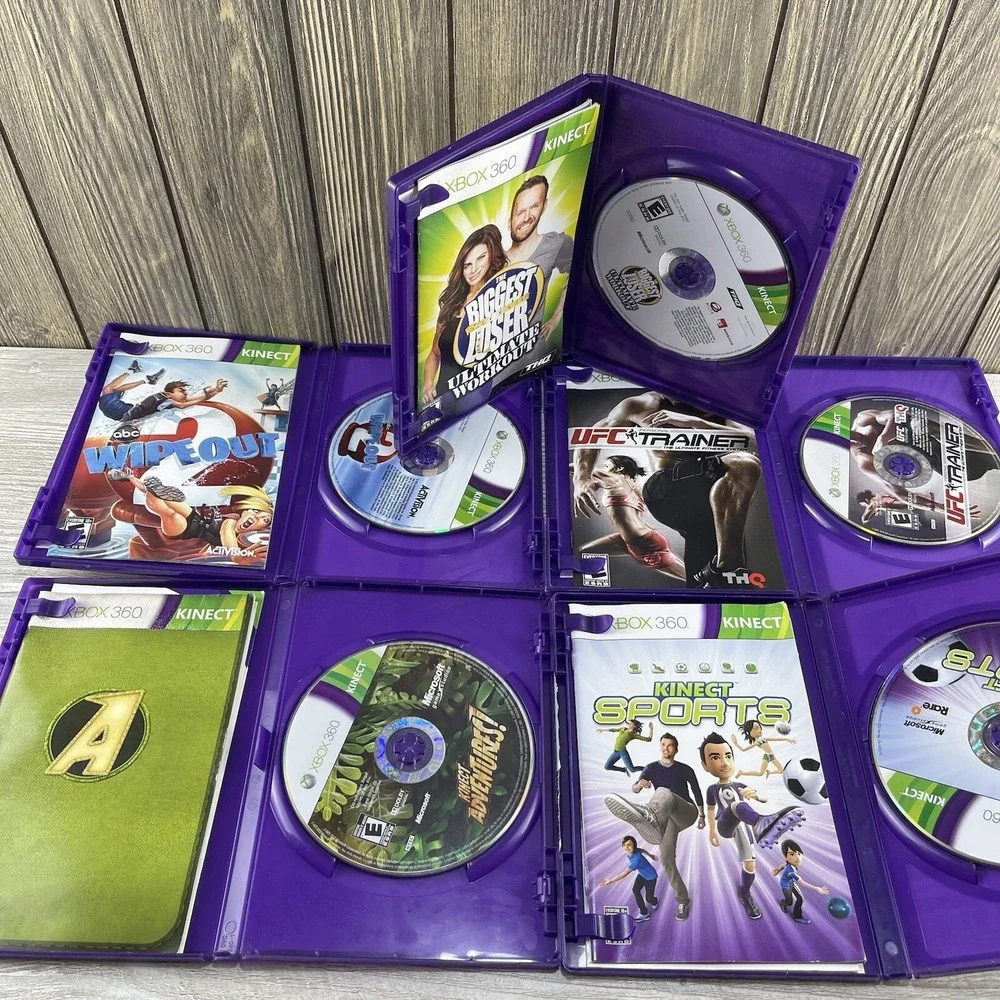 Xbox 360 Kinect Bundle Lot Of 5 Video Games Tested Working